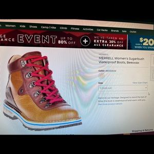 Womens Merrell sugarbush, bees wax color, brand new